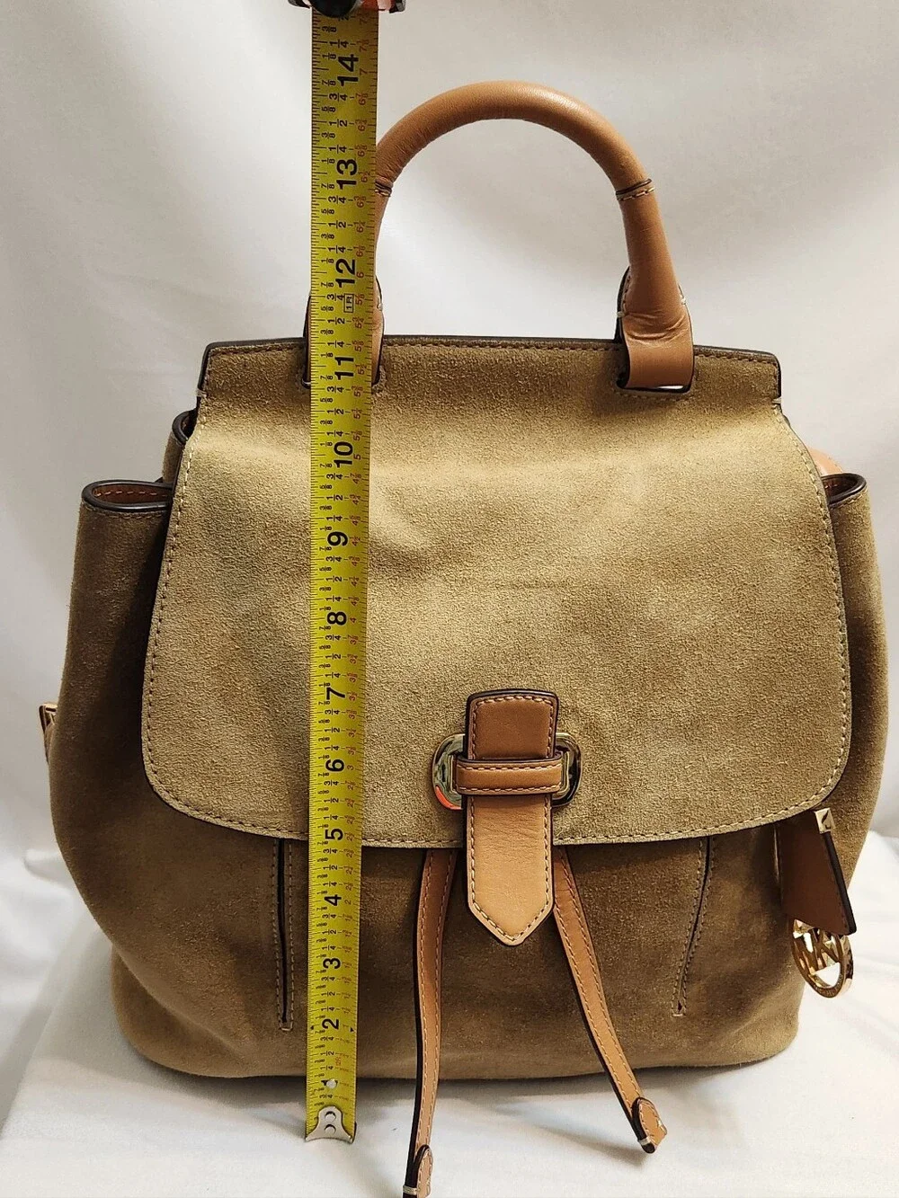 MICHAEL Michael Kors Romy Leather Desert Medium Backpack
